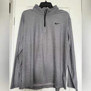 Nike Dri-FIT Light Gray Quarter-Zip Top